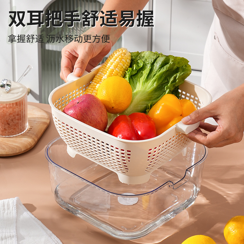 百货/单手沥水篮/水果盘/沥水篮/阳光百货细节图