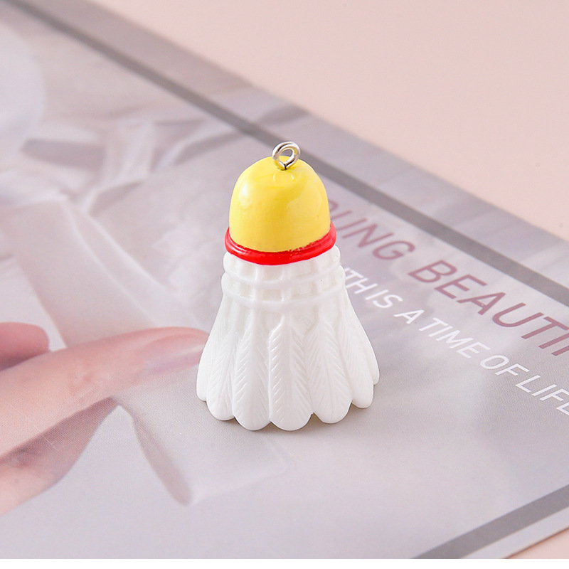 diy mini football resin jewelry accessories, simulated basketball and badminton, keychains, schoolbags, small pendants wholesale pic 6