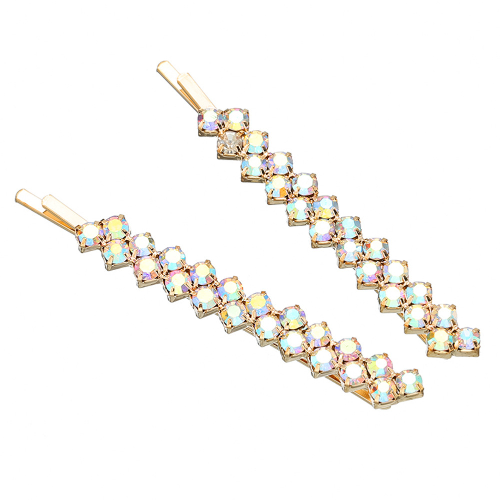 Hairpin Woman South Korea Simple Liu Seaside Clip Instagram Internet Celebrity Girl Broken Hair One-Line Clip Hair Accessories Color Rhinrhinedhair Card Item Picture