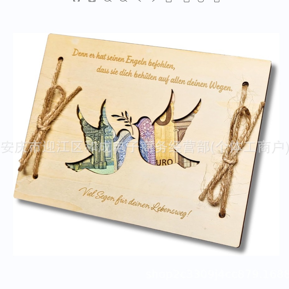 Cross-Border Best-Selling Monetary Gifts, Wooden Handicrafts, And Creative Graduation And Baptism Items Application Scenario