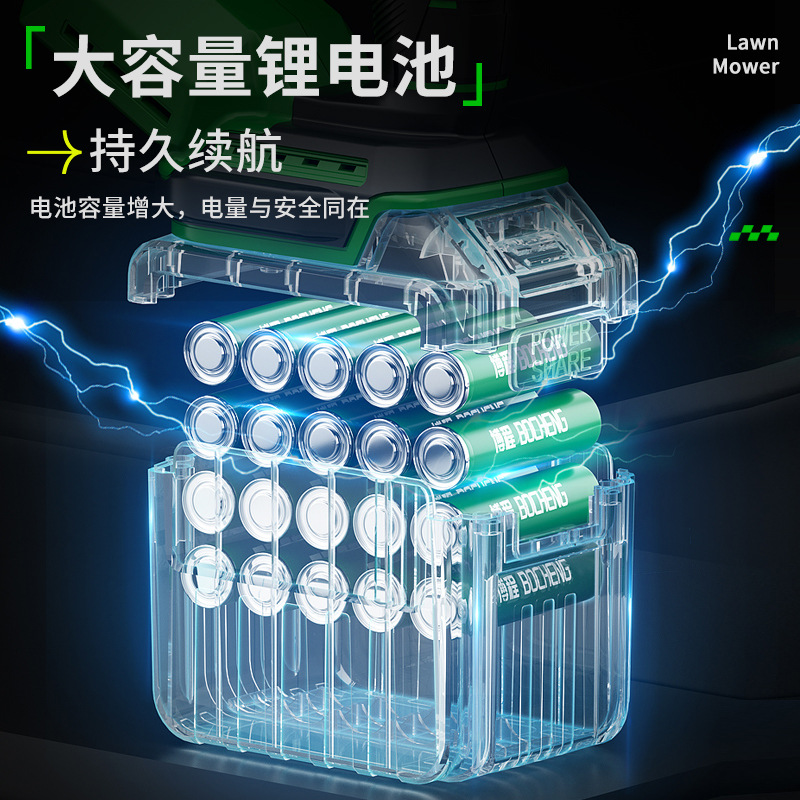 The new cross-border backpack lawn mower, electric lawn mower, brush cutter, long endurance, handheld brushless, high-power garden Specification image