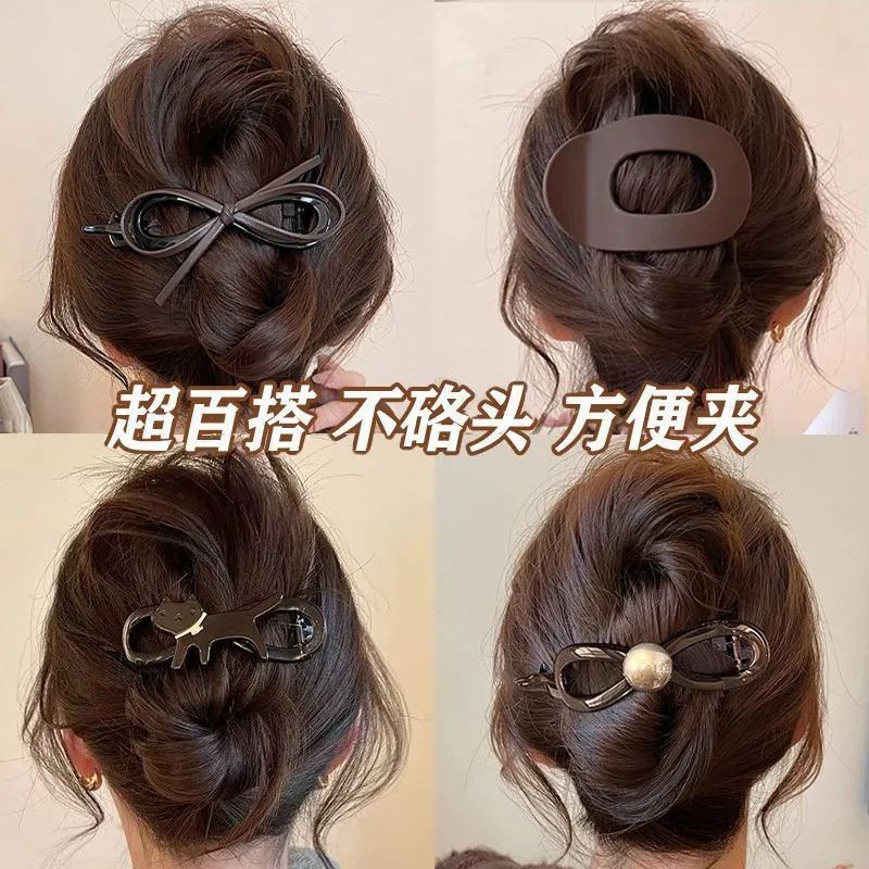 磨砂鸭嘴夹大号后脑勺盘发抓夹女2025款发夹高级感发卡头饰详情1