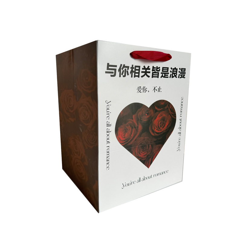 Wholesale of popular Qixi Festival flower bouquets, handbags, Mother's Day DIY gift bags and rose packaging bags Item Picture