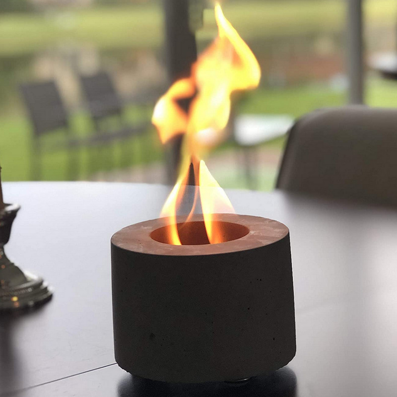 Table top alcohol burner domestic non - carbon small stove heating furnace round cement furnace Specification drawing