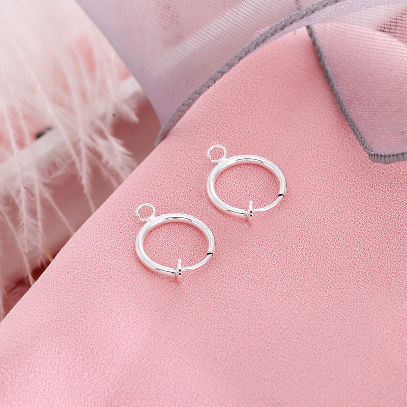 Wholesale of circular earrings and accessories without ear holes, spring ear clips, elastic hooks, DIY handmade earrings and accessories A30 details Picture