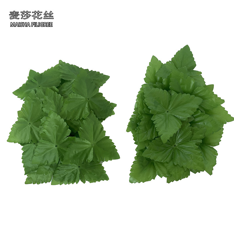 仿真花百搭叶子丝印叶子花托三角叶装饰配件仿生花卉详情15