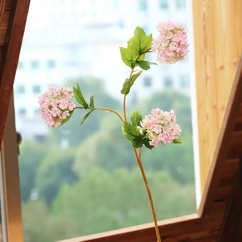 Artificial flower silk, flower trees, hydrangeas, single stems, wedding decoration, street guide flowers, home decoration, commercial display photography details Picture