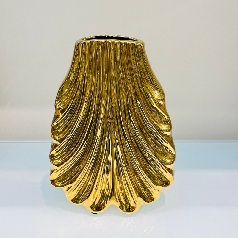 Factory direct sales of modern and simple conch resin vases, cross-border home decorations, exquisite flower arrangements, and handcrafted decorations Specification image