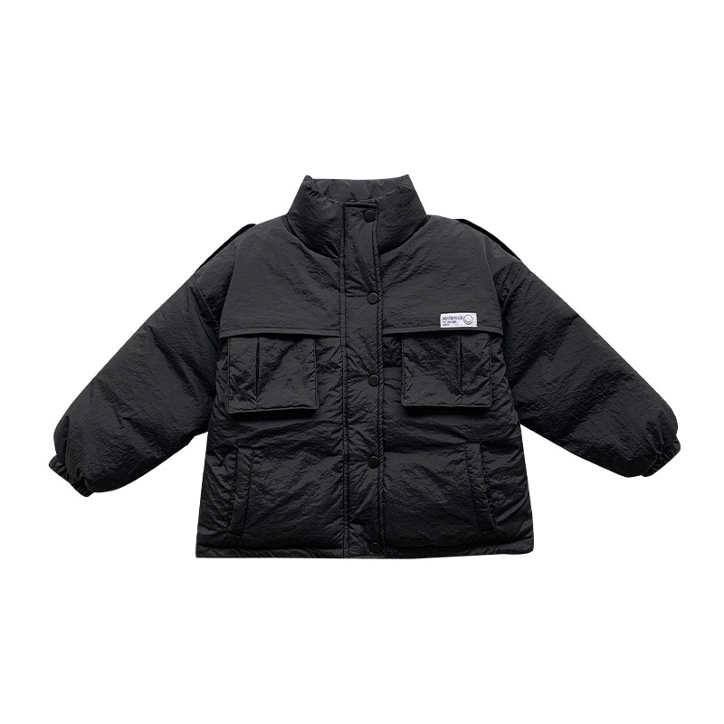 AOAOKIDS Children's cotton-padded Clothes 2022 Winter Collection New Trendy Korean-style thickened cotton-padded clothes for boys, children's bread jackets and cotton-padded jackets Item Picture