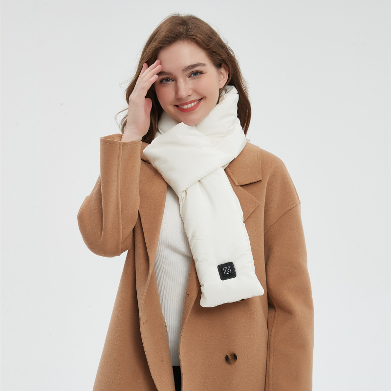 Smart charging heating scarf for neck protection and warmth in autumn and winter, electric heating shawl, cold-proof smart heating scarf details Picture