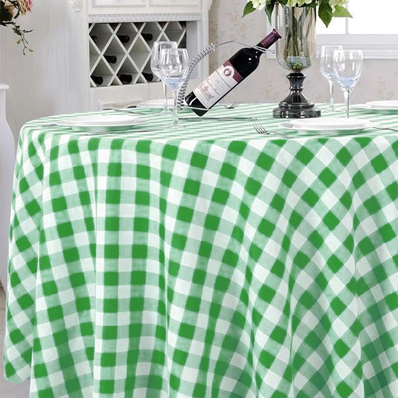 一次性格子桌布加厚野餐生日派对台布独立包装郊游peva塑料圆桌布