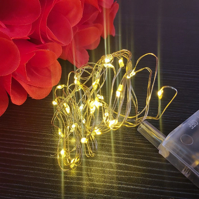 LED灯带灯条铜线丝灯暖光灯生日表白求婚布置装饰气球串灯