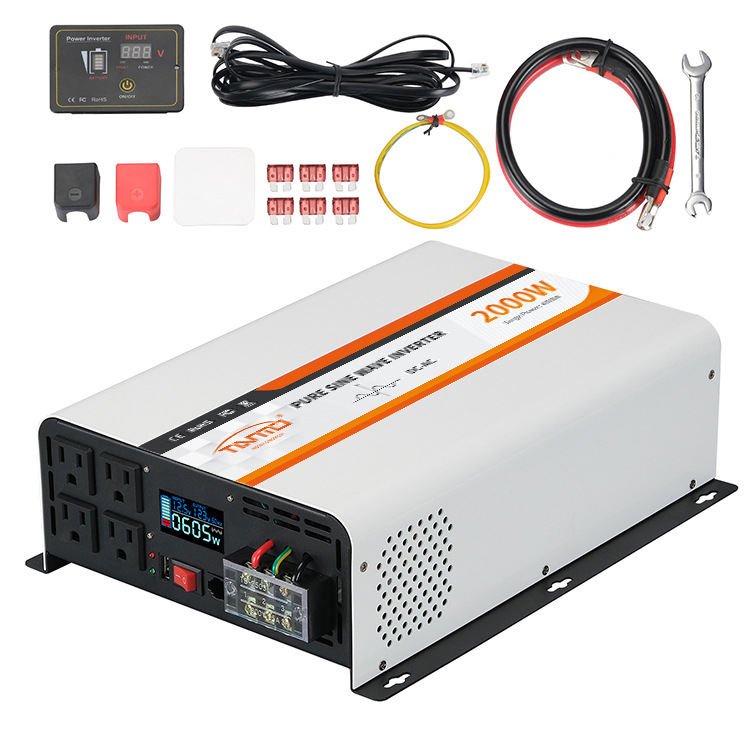 Onda senoidal pura inversor 2000W inversor 220V 110V inversor para el hogar inversor 12V para el coche