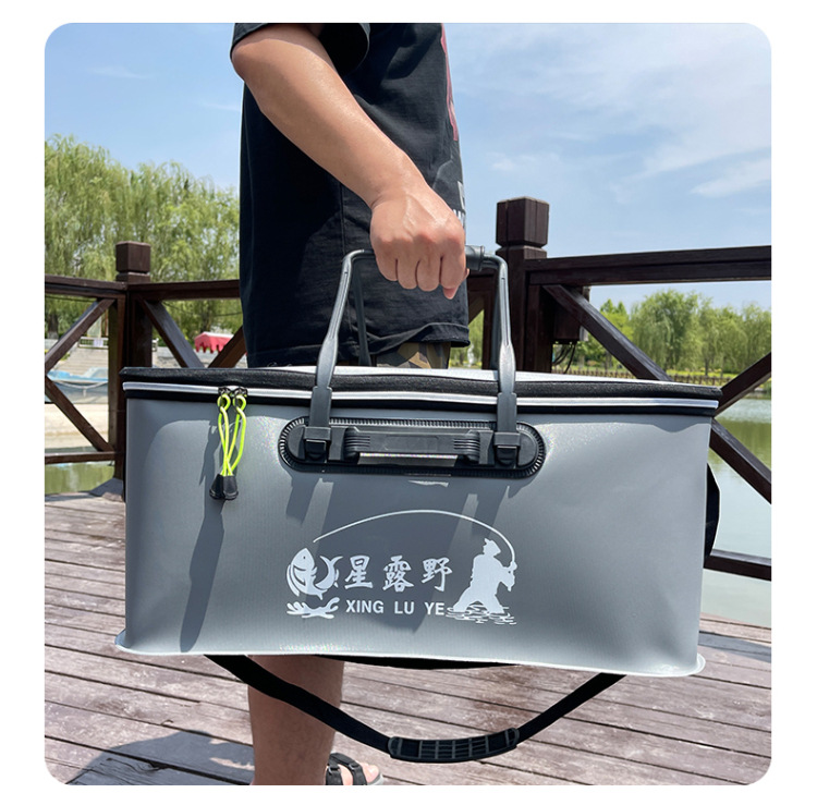 Fishing bucket, EVA folding thickened fishing box, live fish bucket, hand-held shoulder fish box, wholesale fishing gear, fishing box pic 34