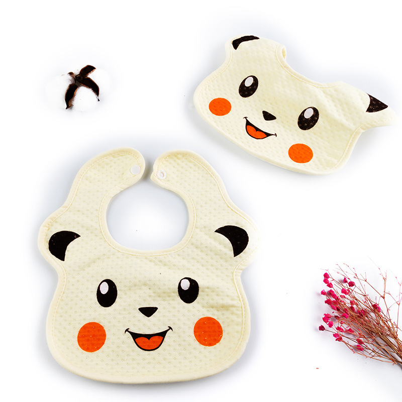 Baby saliva wipes, baby waterproof bibs, newborn spitting wipes, cute design, snap buckle bibs, summer thin style Application Scenario