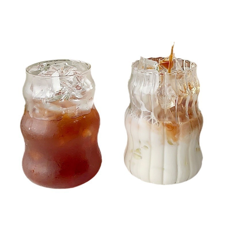 玻璃杯/玻璃/保温杯/玻璃杯杯子/高硼硅玻璃白底实物图