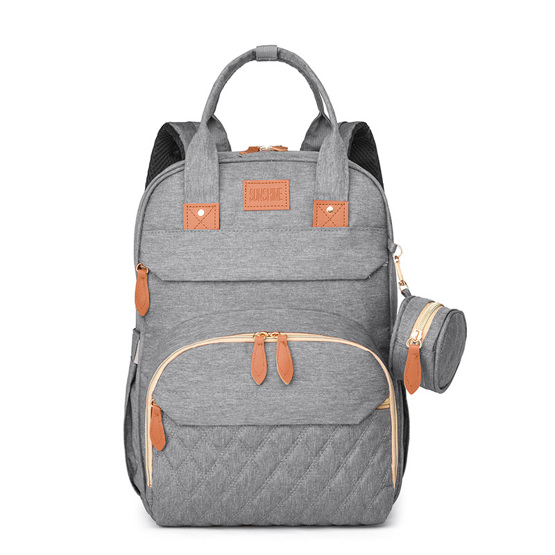 Cross-Border Explosive Backpack Multi-Functional Mommy Bag Advanced Maternal And Infant Bed Bag Travel Large Capacity Thermal Backpack Item Picture