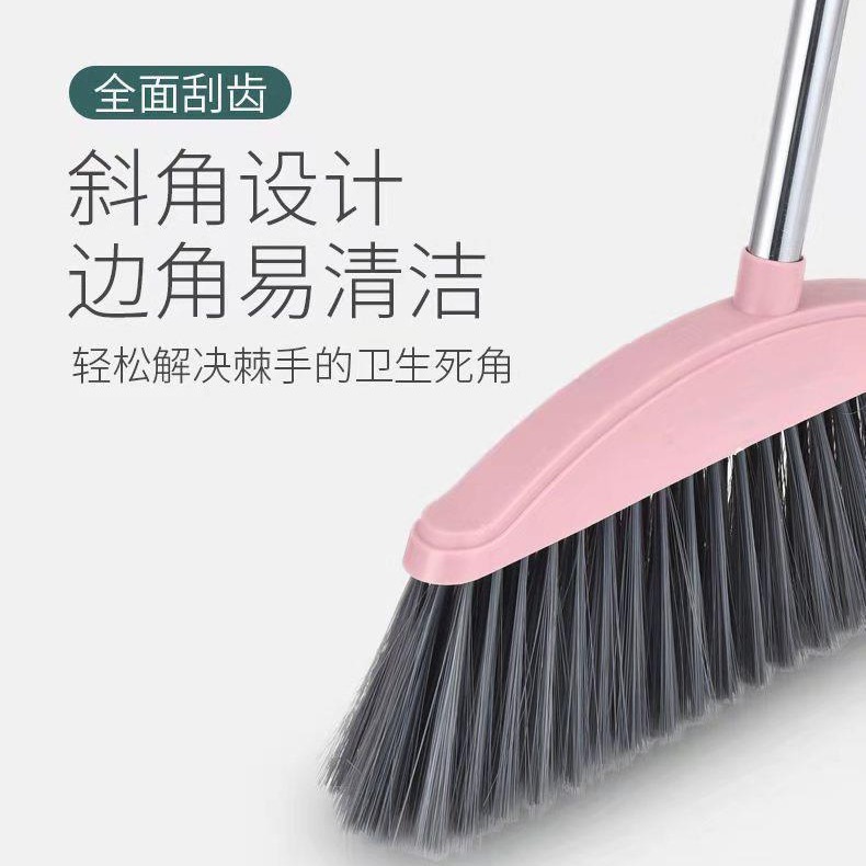 New Sweeping Broom Set Wholesale Household Soft Hair Broom Plastic Stainless Steel Whisk Broom Long Toothed Dustpan Combination Application Scenario