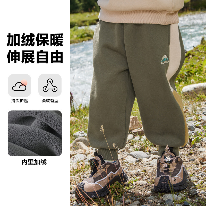 男童奥利绒运动长裤冬装秋冬款棉裤童装儿童宝宝加厚保暖冬季痞帅