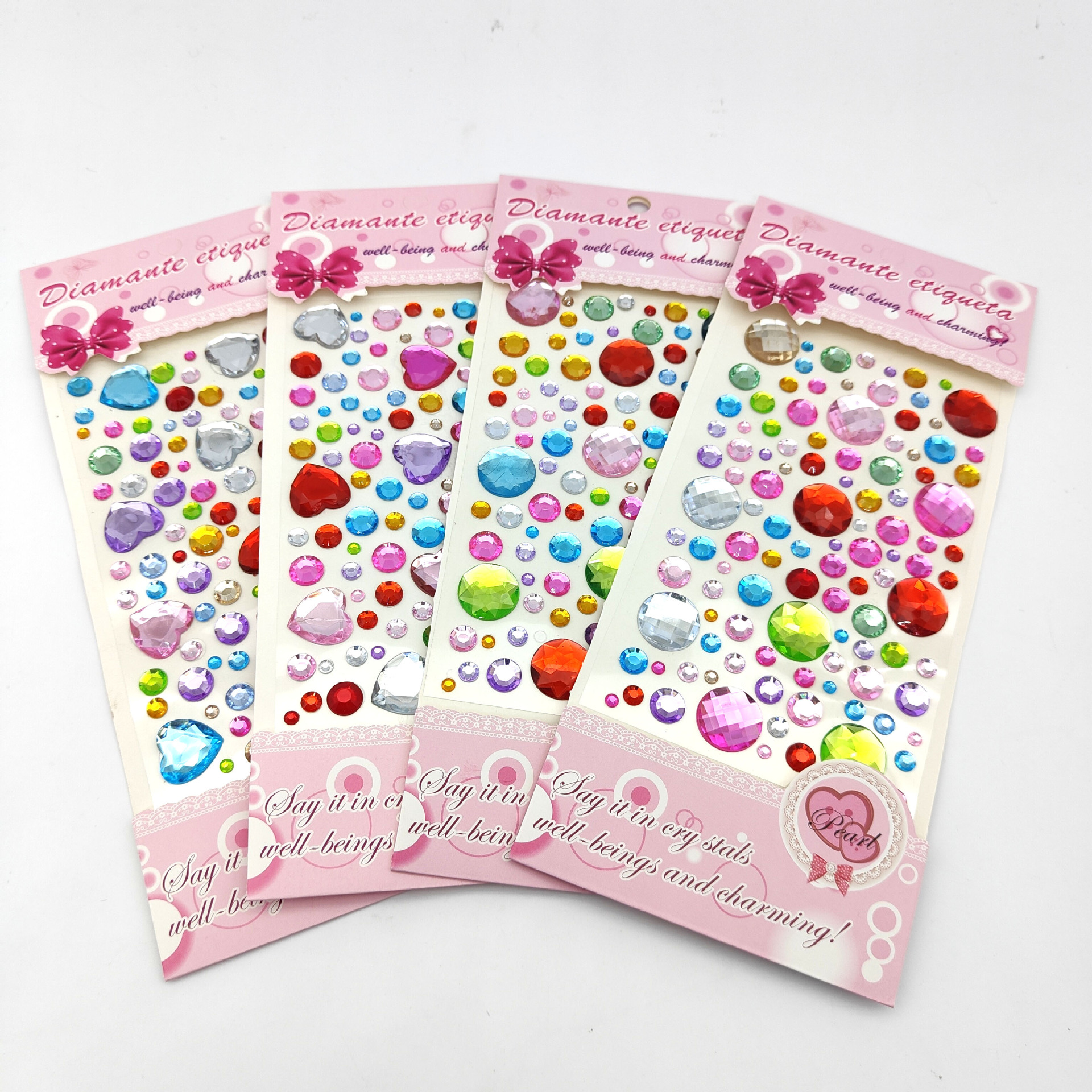 Wholesale of colorful starry sky acrylic diamond stickers, colorful crystal stickers, random diamond DIY creative stickers, mobile phone stickers, and random stickers