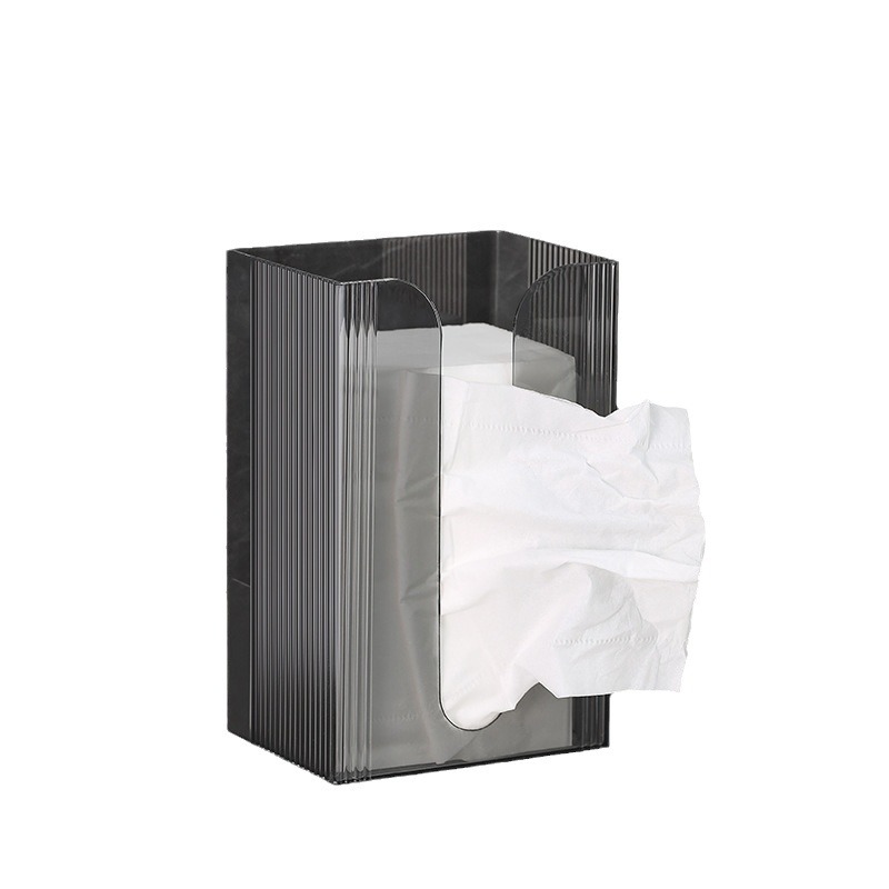 Y Zt2169 Tissue Box Wall Hanging Facial Tissue Face Towel Storage Box Bathroom Upside Down Multi-Function Paper Box Item Picture