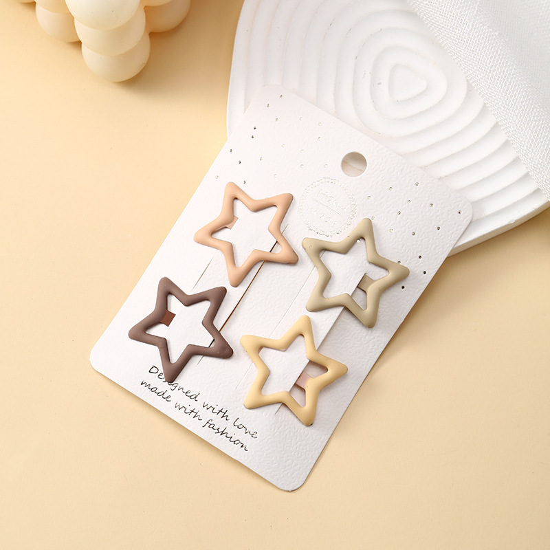 Spring And Summer Milk Coffee Children's Hairpin Little Girl's Back Of The Head Broken Bb Clip Bangs Clip Side Hairpin Spot Application Scenario