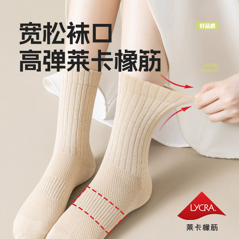 运动、休闲棉袜实物图
