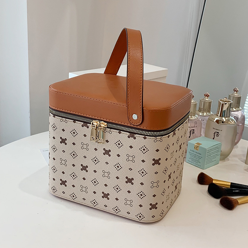 Cosmetic Bag Women's Convenient Large Capacity Large Cosmetic Case Portable Layer Multifunctional Cosmetic Storage Box Home Box Specification drawing