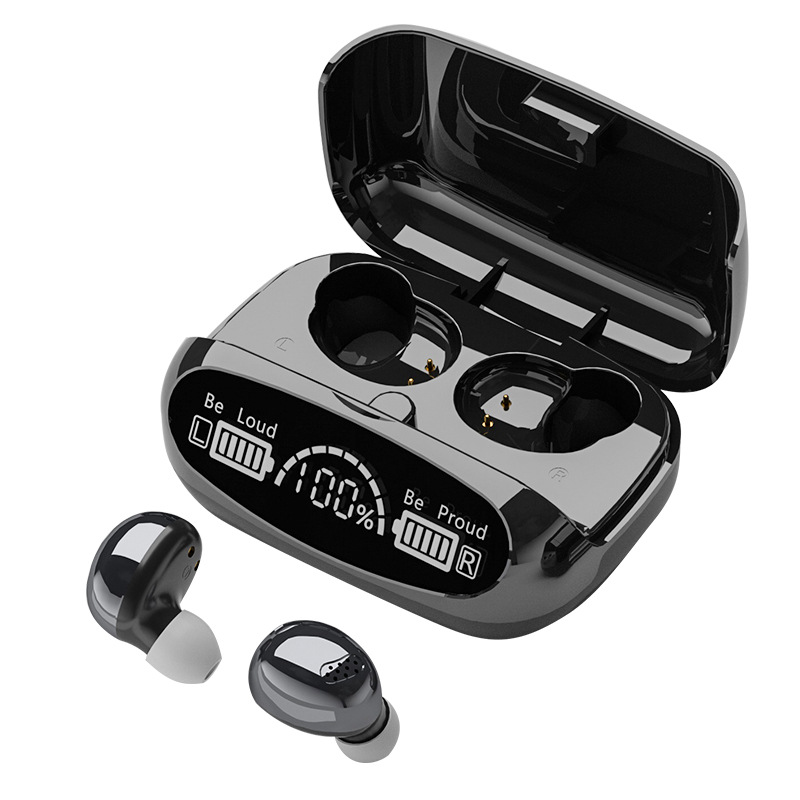 M10m30 Bluetooth Headset Wholesale Large Capacity Wireless Cross-Border Private Model Tws New F9 Smiley Ears 5.1 Noise Reduction Item Picture