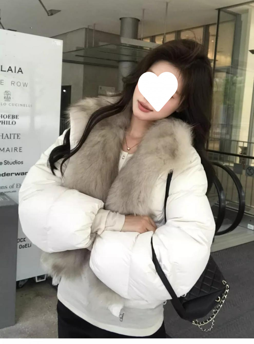 现货冬季新款短款羽绒服女毛毛领宽松加厚小个子韩版皮面包服外套详情2