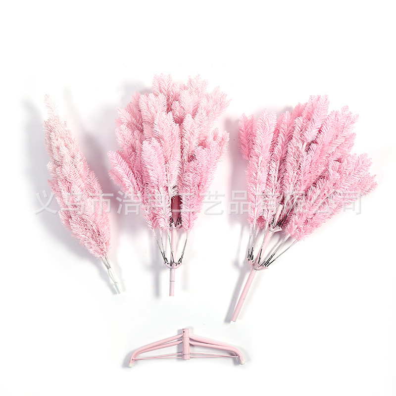 Factory Direct Selling Factory Spot 2022 New Christmas Christmas Tree Pink Gradient Pointy Tree Pvc Automatic Tree details Picture