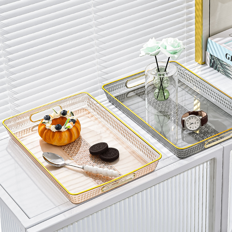 The multi-color tea tray, rectangular plate, and simple new style are suitable for both home and commercial use. It can be used as a tea tray in the living room or as a snack plate in the dining room full figure