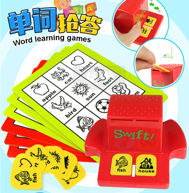Discerning quick game baby memorize English words to improve memory learning intelligence early education puzzle board game toys