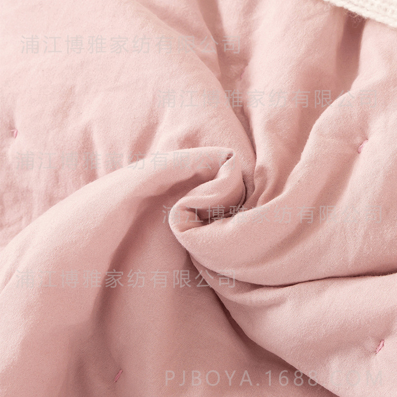 Wholesale 2022 simple and high-quality summer plain three-piece set bed covers, pillowcases, washed cotton air-conditioned quilts and summer cooling quilts Application Scenario