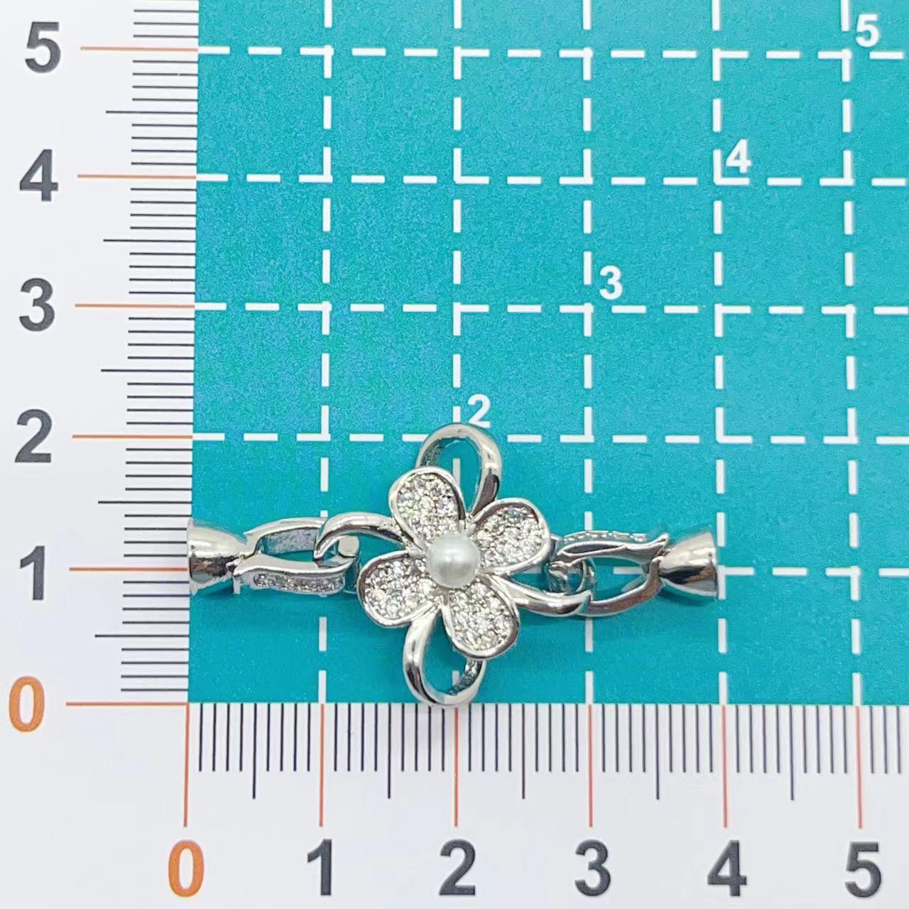 diy pearl buckle, necklace, bracelet, link buckle, end buckle, clover OT buckle, handcrafted universal buckle accessory Item Picture