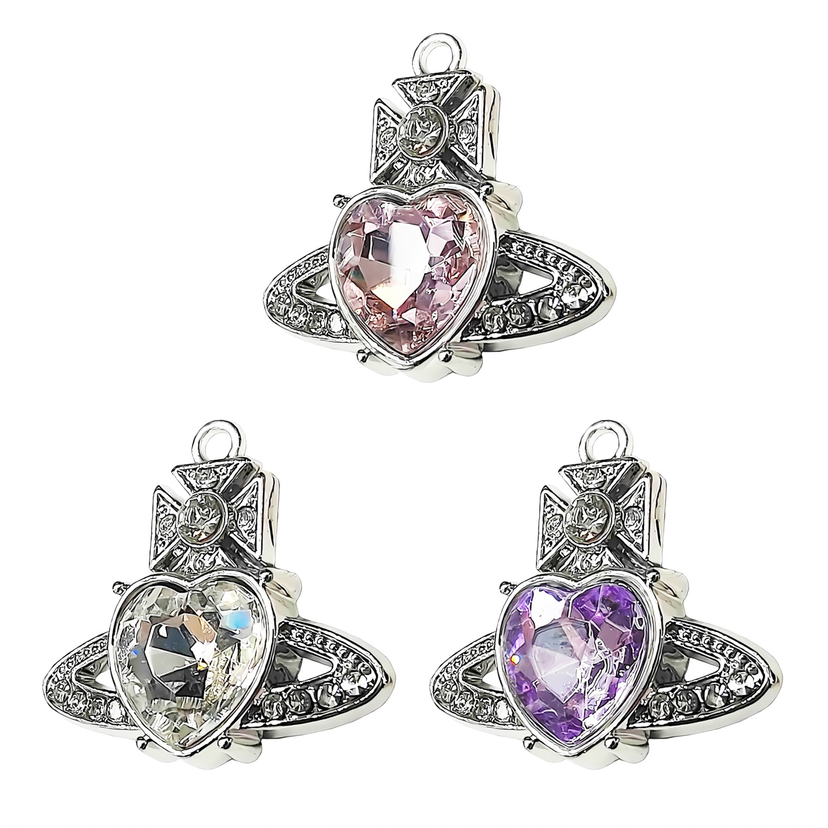New Pink Y2k Rhinestone Alloy Accessories Accessories Girl Sweetheart Necklace Accessories Internet Celebrity Combination Dress Decoration full figure