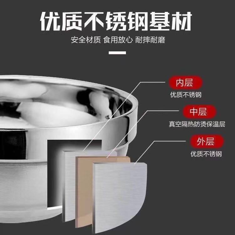 Wholesale 304 stainless steel bowls, double-layer insulated, kindergarten children's rice bowls, cafeteria student soup bowls, can be printed with LOGO Application Scenario