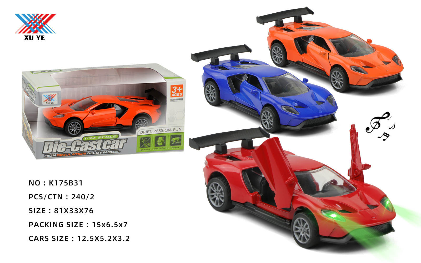 1:32 Alloy Car Multiple Models Open Scissor Door Return Light Music Boy Car Collection Gift Application Scenario