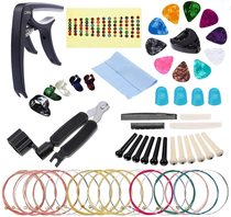 Guitar Accessories Set Amazon Universal Gift Guitar Adjustable Finger case Guitar strings fixed cone pick case