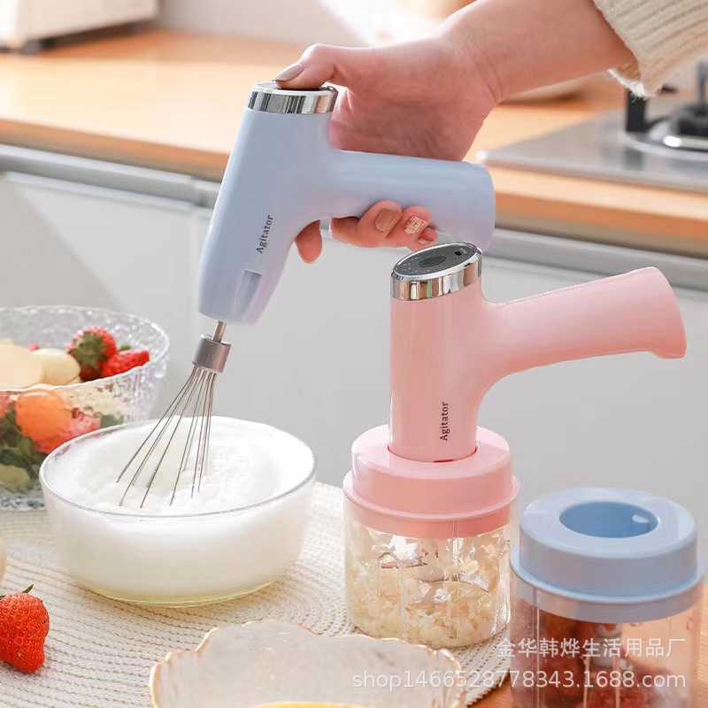 厂家新款打蛋器迷你奶油电动打发器搅蒜器绞肉机手持便携式搅拌器
