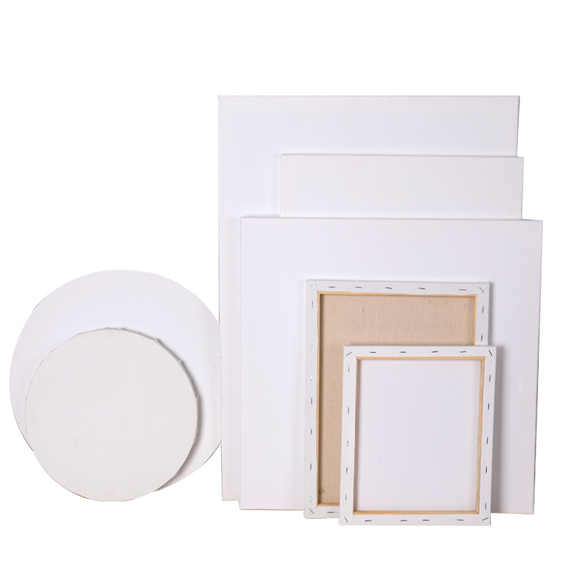 Wholesale of round oil painting frames, irregular-shaped picture frames, art raw cotton cloth, linen oil paints, diy canvas picture frames and boards Item Picture
