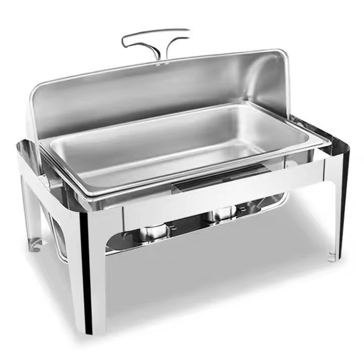 Buffet Stove Square Round Cover Buffy Stove Insulation Stove Hotel Stainless Steel Stove Visible Glass Cover Stove Item Picture