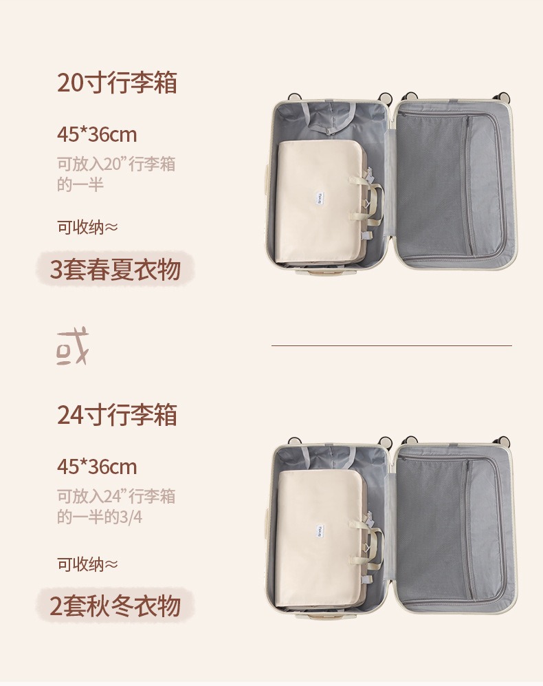 七合一旅行收纳袋行李箱可折叠收纳整理包家用防水衣服悬挂分装袋详情50
