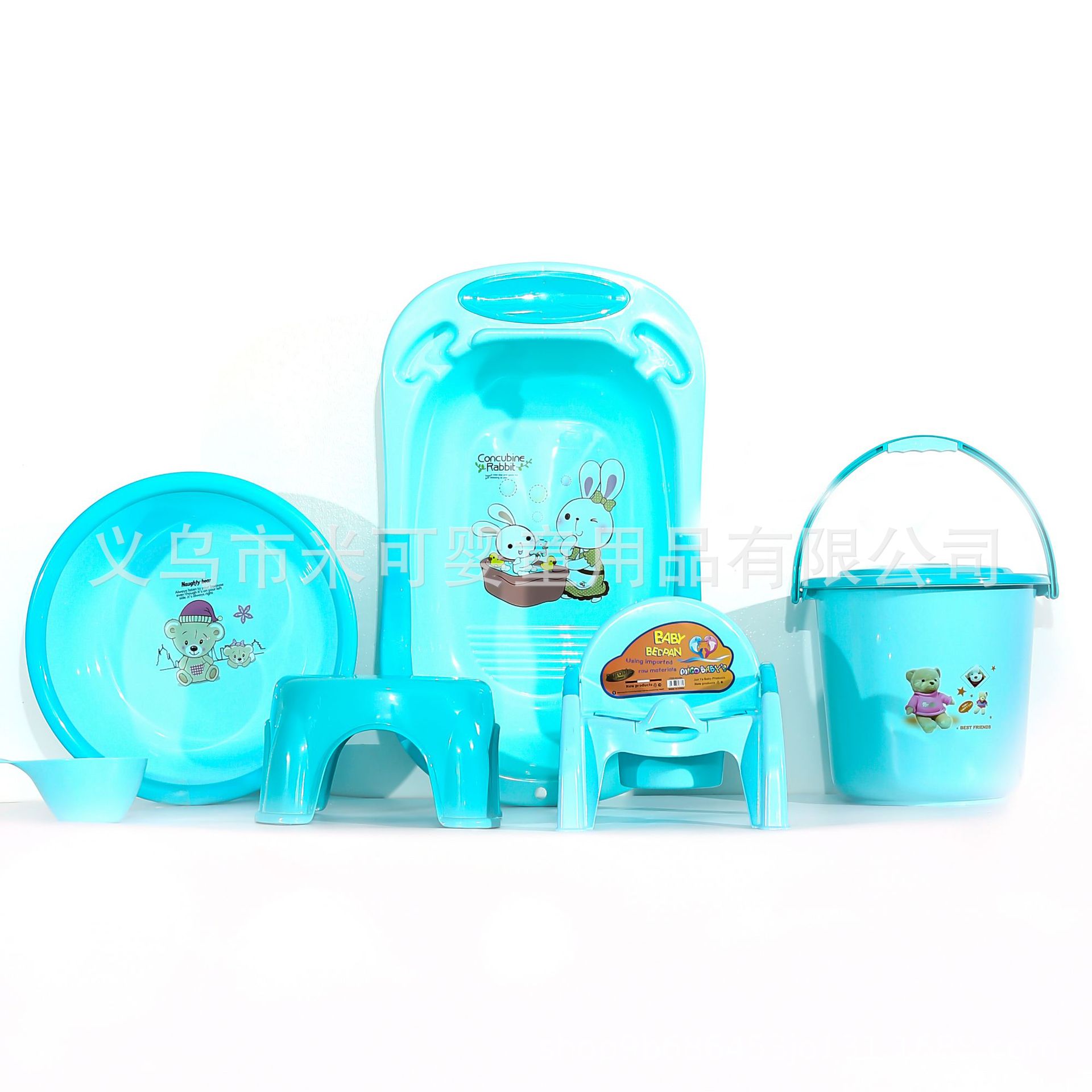 Little Rabbit colorful large bucket set, children's bathtub set details Picture