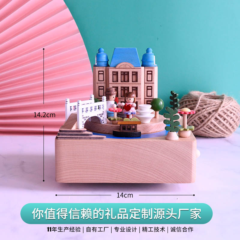 现货威尼斯水城手工音乐盒情人节七夕情侣送礼创意可刻字批发摆件