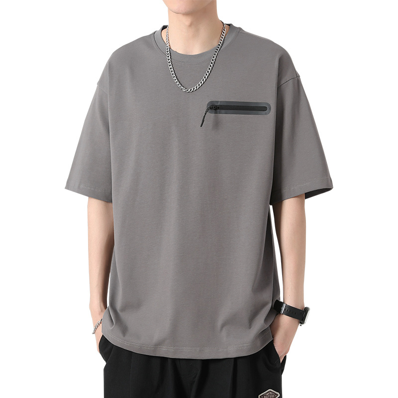 The 2024 summer new men's short-sleeved T-shirt features a unique design that is fashionable and versatile. It is a men's half-sleeved top details Picture