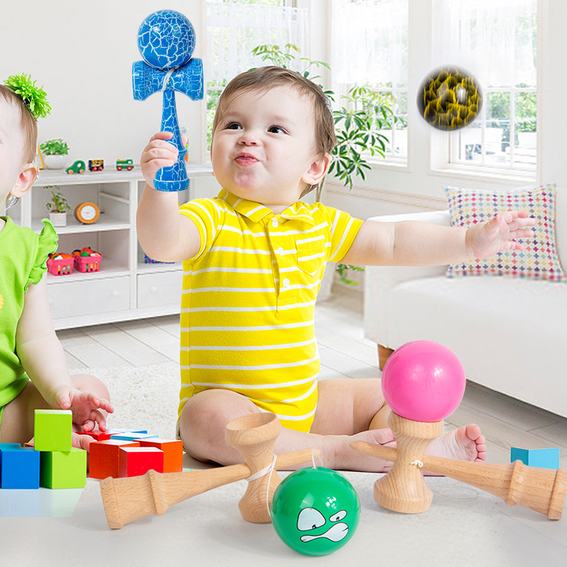 木质剑玉技巧球益智球启蒙批发木制礼品早教亲子学生儿童益智玩具产品图