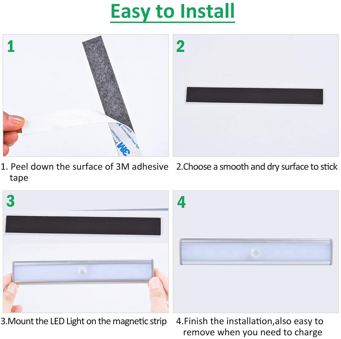 Human body sensor night light, home corridor, staircase, voice-controlled smart corridor, light-controlled long bedside lamp, wardrobe charging Application Scenario
