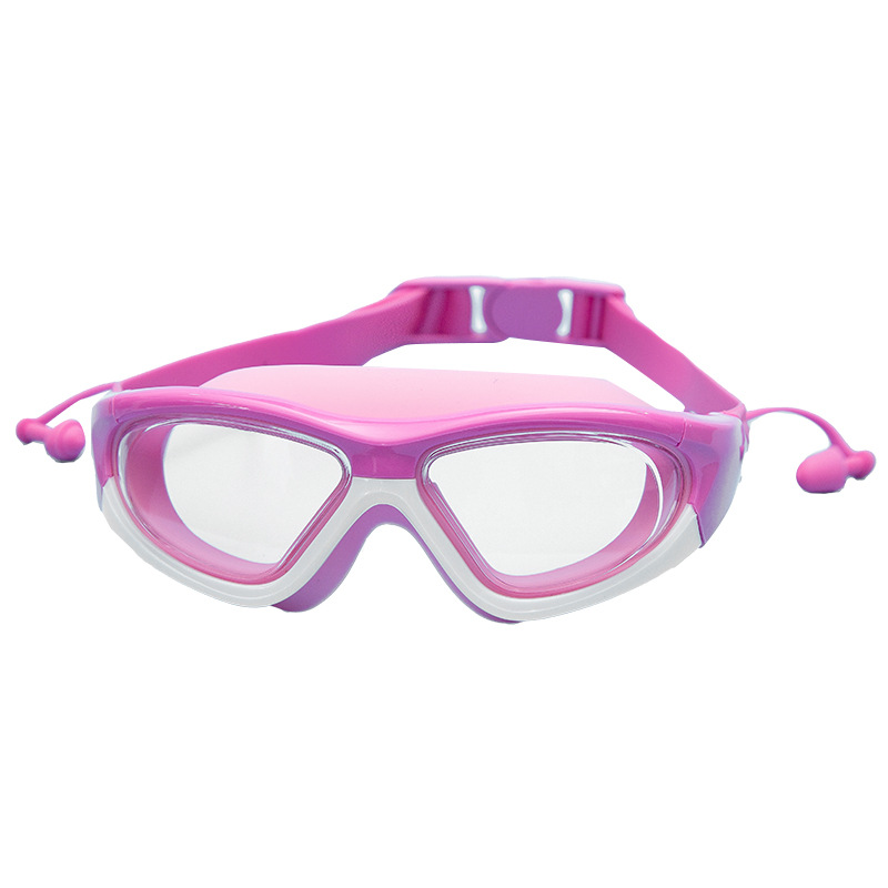 Swimming Goggles Children's Silicone Swimming Goggles Swimming Eye Goggles Anti-Fog With Earplugs Swimming Goggles Set Item Picture