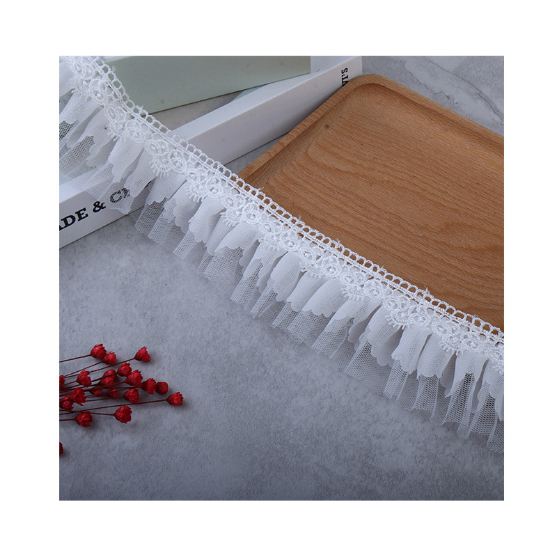 In stock: 5cm embossed chiffon toys, accessories, pet clothing, home textiles, skirt hems, discounted lace trims Item Picture